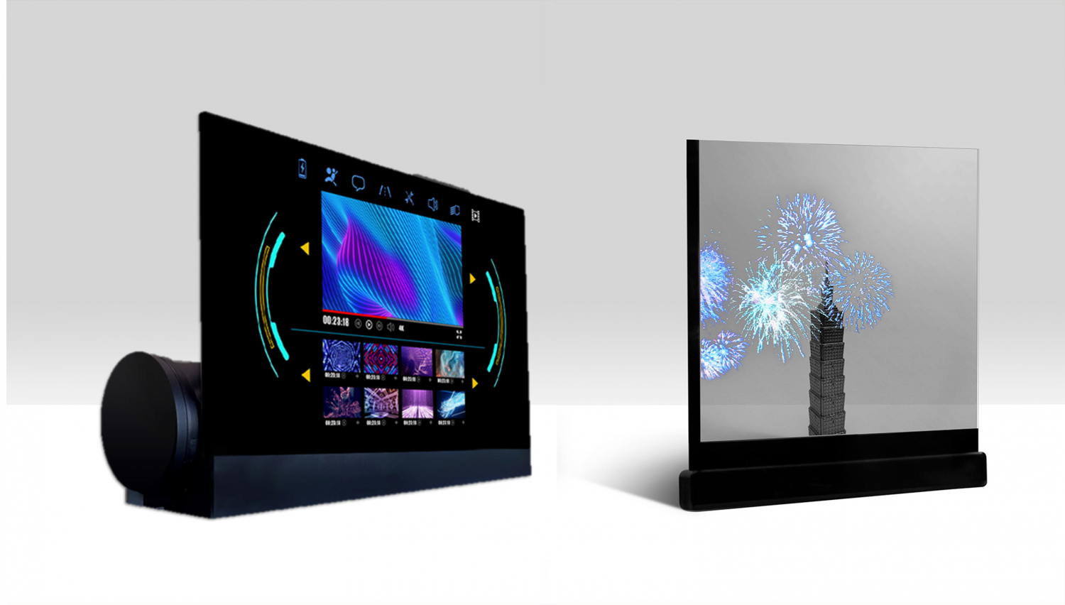 可捲式、折疊性、高透明